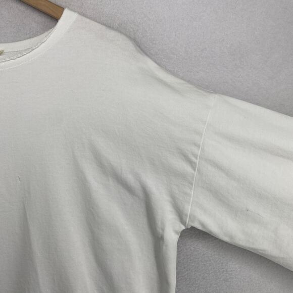 EILEEN FISHER Dress M Organic Cotton Terry Shift Tunic 3/4 Sleeve White - Picture 6 of 16